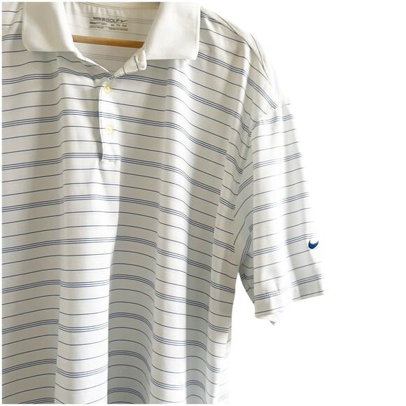 Nike Golf Polo Dri Fit Men’s Size XXL Multicolor Preowned Stripes Logo Shirt - Picture 5 of 12